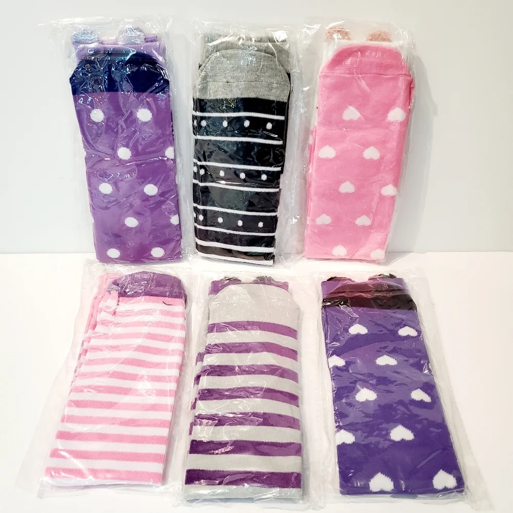 Girls Knee High Socks 6 Pack